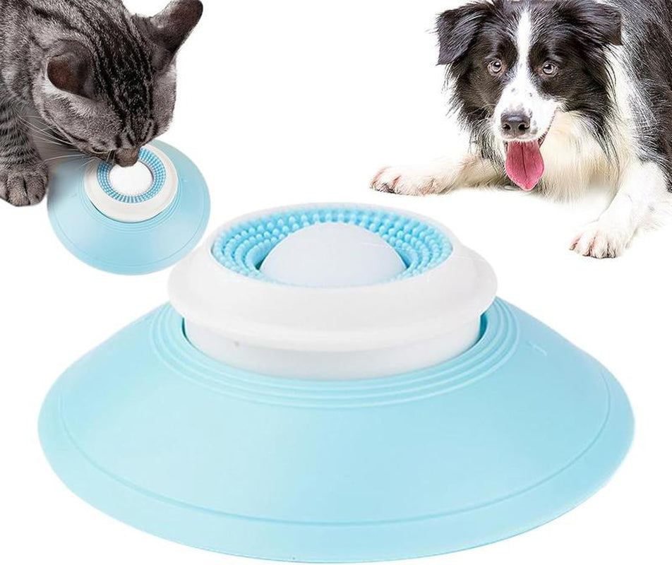 Dog Cat Licks Toys for Liquid Food, Anxieties Relief Slow Feeder Dog Lick Ball Treat Dispenser, Non-Slip Licking Bowl Enrichment Toys to Keep Them