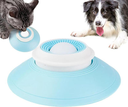 Dog Cat Licks Toys for Liquid Food, Anxieties Relief Slow Feeder Dog Lick Ball Treat Dispenser, Non-Slip Licking Bowl Enrichment Toys to Keep Them